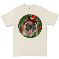 Christmas Pug With Leopard Premium Tee | Teevron