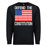 Black Defend the Constitution US Political Protest Tee Premium Sweatshirt - minhPixels