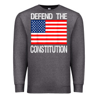Charcoal Heather Defend the Constitution US Political Protest Tee Premium Sweatshirt - minhPixels