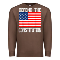 Chestnut Defend the Constitution US Political Protest Tee Premium Sweatshirt - minhPixels