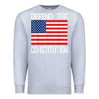 Heather Grey Defend the Constitution US Political Protest Tee Premium Sweatshirt - minhPixels