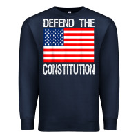 Navy Defend the Constitution US Political Protest Tee Premium Sweatshirt - minhPixels