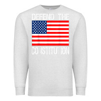 Oatmeal Heather Defend the Constitution US Political Protest Tee Premium Sweatshirt - minhPixels