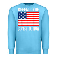 Ocean Blue Defend the Constitution US Political Protest Tee Premium Sweatshirt - minhPixels