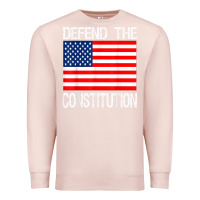 Pale Pink Defend the Constitution US Political Protest Tee Premium Sweatshirt - minhPixels