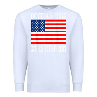 White Defend the Constitution US Political Protest Tee Premium Sweatshirt - minhPixels