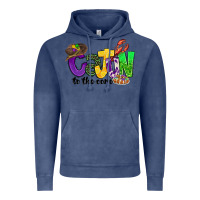 Vintage Denim cajun to the core mardi gras Vintage Hoodie - CowGirlArtShop