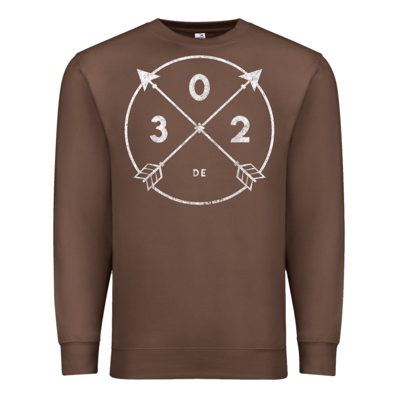 Delaware Area Code 302 State Pride Souvenir Gift Arrow Premium Sweatshirt by minhPixels | Teevron