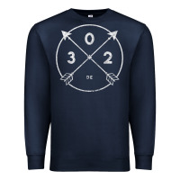 Navy Delaware Area Code 302 State Pride Souvenir Gift Arrow Premium Sweatshirt - minhPixels