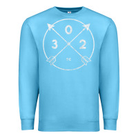Ocean Blue Delaware Area Code 302 State Pride Souvenir Gift Arrow Premium Sweatshirt - minhPixels