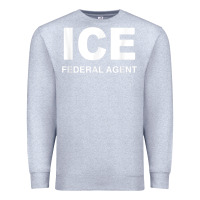 Heather Grey ICE Federal Agent Halloween Costume Police Immigration Shirt Premium Sweatshirt - minhPixels