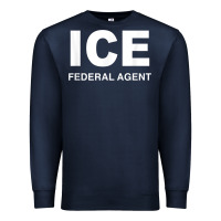 Navy ICE Federal Agent Halloween Costume Police Immigration Shirt Premium Sweatshirt - minhPixels