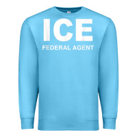 Ocean Blue ICE Federal Agent Halloween Costume Police Immigration Shirt Premium Sweatshirt - minhPixels