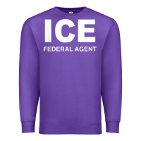 Purple ICE Federal Agent Halloween Costume Police Immigration Shirt Premium Sweatshirt - minhPixels