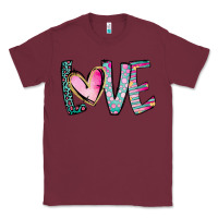 Burgundy Valentine Love Classic Tee - CowhideDigitalArt