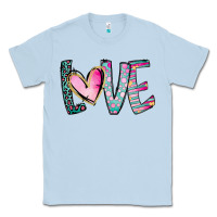 Dusty Blue Valentine Love Classic Tee - CowhideDigitalArt