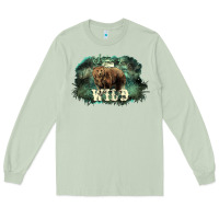 Matcha Stay wild night Grizzly Bear Long Sleeve Tee - HowdyJamesFarm