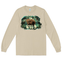Mushroom Stay wild night Grizzly Bear Long Sleeve Tee - HowdyJamesFarm