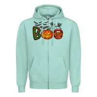 Seafoam boo halloween Zipper Hoodie - CowhideDigitalArt