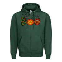 Sports Green boo halloween Zipper Hoodie - CowhideDigitalArt