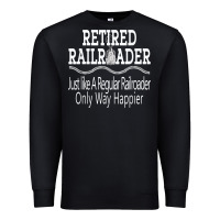 Black Mens Railroad Retirement Gifts For Men Premium Sweatshirt - minhPixels