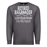 Charcoal Heather Mens Railroad Retirement Gifts For Men Premium Sweatshirt - minhPixels