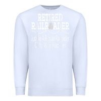 White Mens Railroad Retirement Gifts For Men Premium Sweatshirt - minhPixels