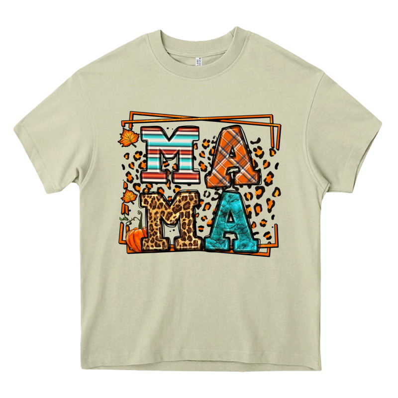 Fall Autumn Leopard Mama Heavy Core Tee by LillyAllenDesigns | Teevron