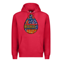 Cardinal african fabric pattern teardrop earrings 4 Premium Hoodie - BundleAndBundleShop