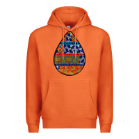 Carrot african fabric pattern teardrop earrings 4 Premium Hoodie - BundleAndBundleShop