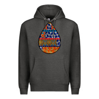 Charcoal Heather african fabric pattern teardrop earrings 4 Premium Hoodie - BundleAndBundleShop