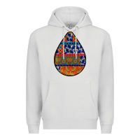 Dove Grey african fabric pattern teardrop earrings 4 Premium Hoodie - BundleAndBundleShop