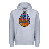 Heather Grey african fabric pattern teardrop earrings 4 Premium Hoodie - BundleAndBundleShop
