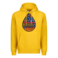 Lemon african fabric pattern teardrop earrings 4 Premium Hoodie - BundleAndBundleShop