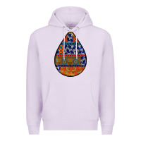 Lilac african fabric pattern teardrop earrings 4 Premium Hoodie - BundleAndBundleShop