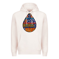 Pale Pink african fabric pattern teardrop earrings 4 Premium Hoodie - BundleAndBundleShop