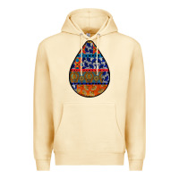 Pina Colada african fabric pattern teardrop earrings 4 Premium Hoodie - BundleAndBundleShop