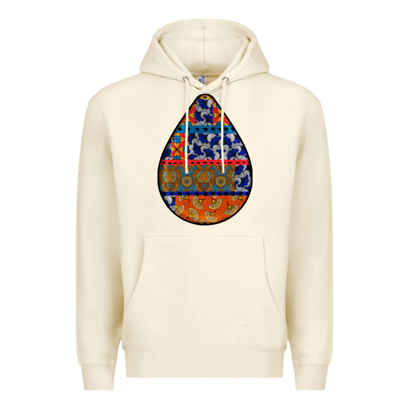 African Fabric Pattern Teardrop Earrings 4 Premium Hoodie by BundleAndBundleShop | Teevron