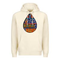 Sandshell african fabric pattern teardrop earrings 4 Premium Hoodie - BundleAndBundleShop
