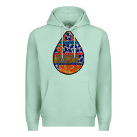 Seafoam african fabric pattern teardrop earrings 4 Premium Hoodie - BundleAndBundleShop
