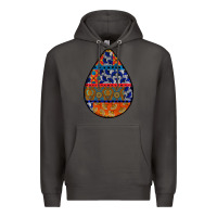 Smoke african fabric pattern teardrop earrings 4 Premium Hoodie - BundleAndBundleShop