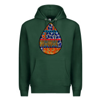 Sports Green african fabric pattern teardrop earrings 4 Premium Hoodie - BundleAndBundleShop