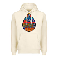 Tofu african fabric pattern teardrop earrings 4 Premium Hoodie - BundleAndBundleShop