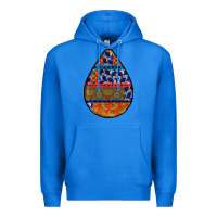 True Royal african fabric pattern teardrop earrings 4 Premium Hoodie - BundleAndBundleShop