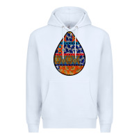White african fabric pattern teardrop earrings 4 Premium Hoodie - BundleAndBundleShop