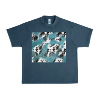 Midnight Navy teal glitter and cowhide Urban Heavy Tee - TumblerDesignByShophia