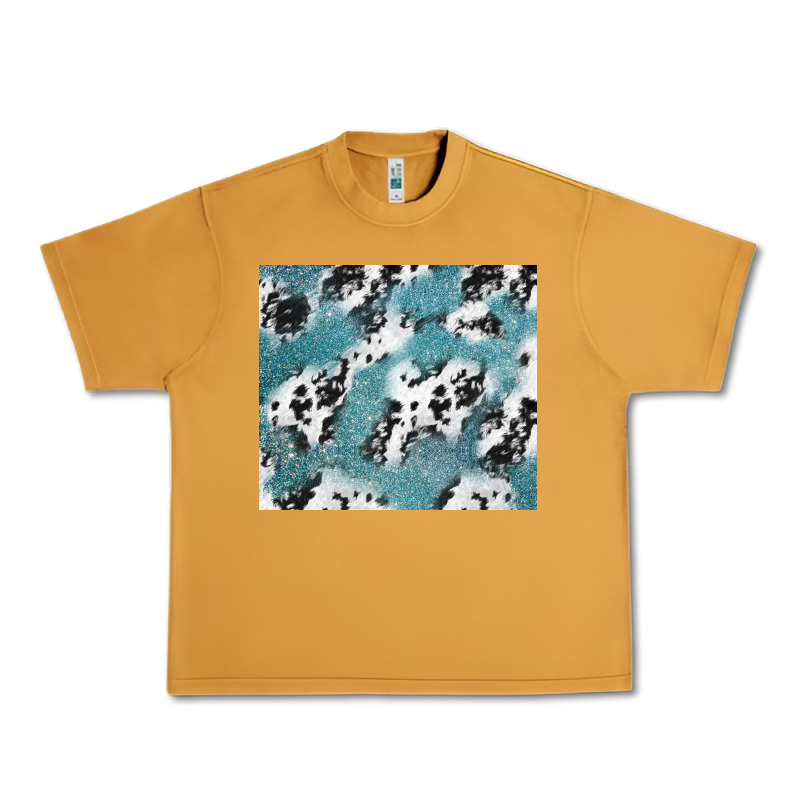 Teal Glitter And Cowhide Urban Heavy Tee by TumblerDesignByShophia | Teevron