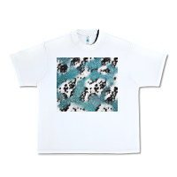 White teal glitter and cowhide Urban Heavy Tee - TumblerDesignByShophia
