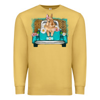 Antique Gold easter bunny truck Premium Sweatshirt - Artiststas