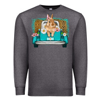 Charcoal Heather easter bunny truck Premium Sweatshirt - Artiststas